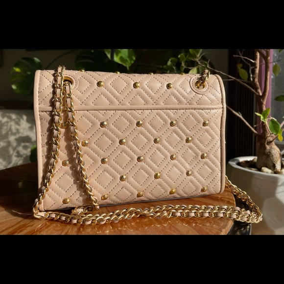 Tory Burch Leather Fleming Convertible Small ShoulderBag With Studs Pink Blush - Picture 6 of 14